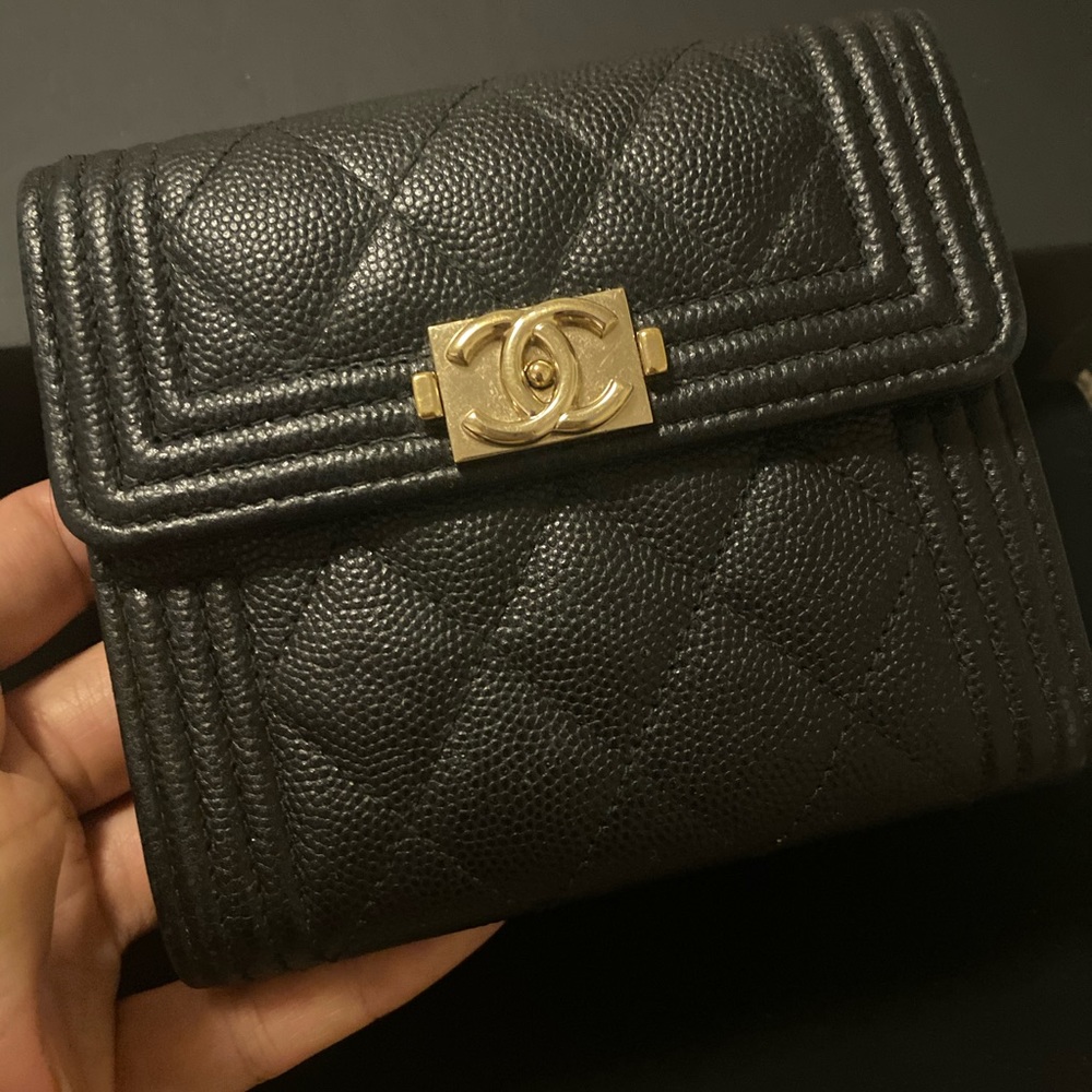 Chanel Le Boy black wallet